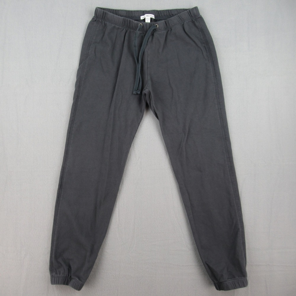 James Perse Joggers Womens 0 Gray WXAH1931CU Elastic Waist French Terry Cotton